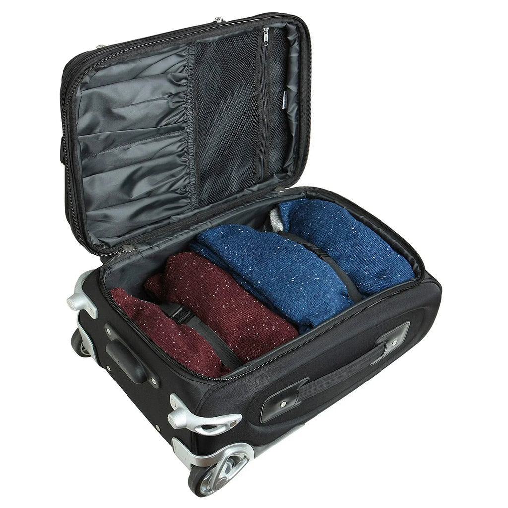 Black Rolling Jayhawks Softside Carry-On MOJO Kansas 21" Suitcase