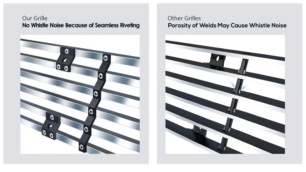 8x6 with Grand Horizontal Suzuki Stainless Silver Fits Vitara Grille N19-C63158I Steel Billet Main Premium Upper 2006-2012