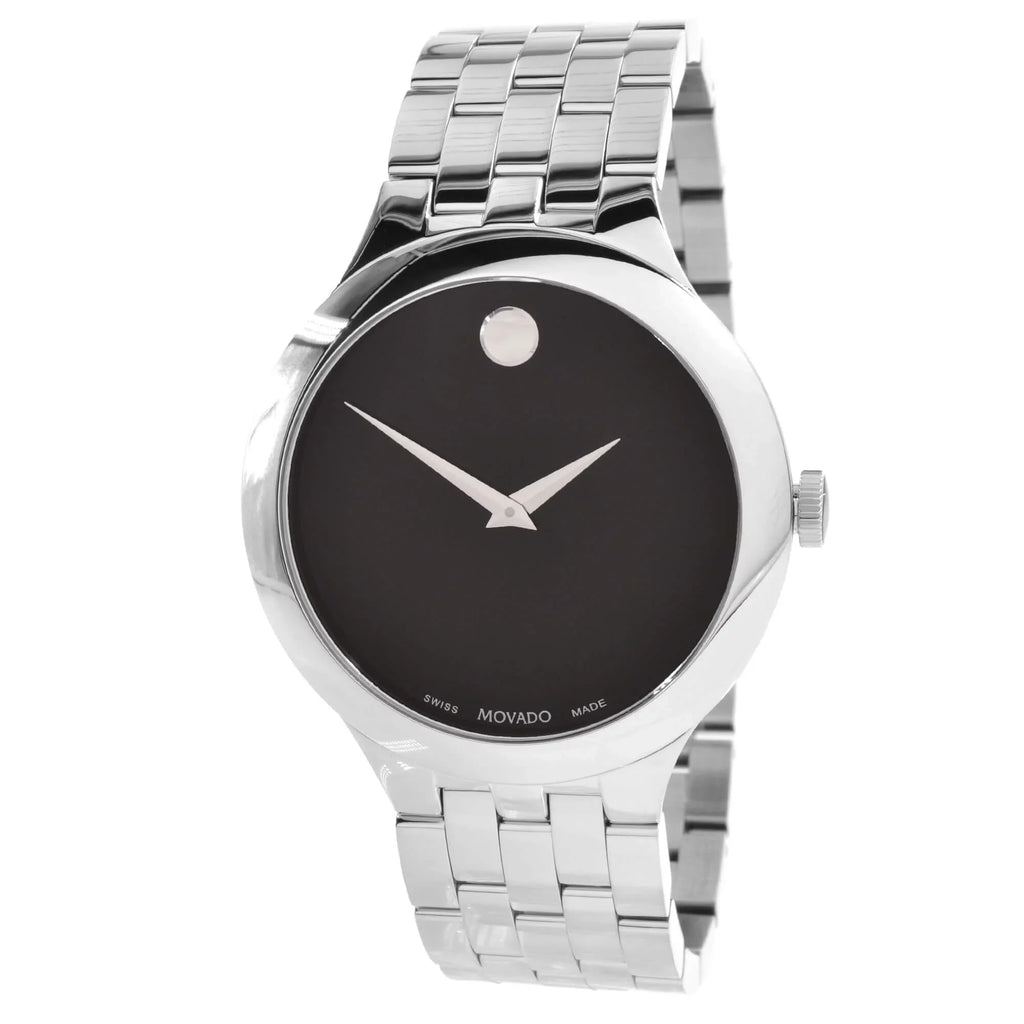 Veturi Movado 0607415 Tone Black Silver Case Dial Watch Unisex