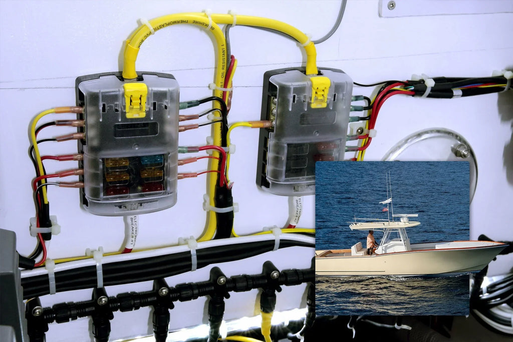 '- Block Bus 5025 Systems Cover Circuits with ST Blue and Negative 6 Blade Sea Fuse