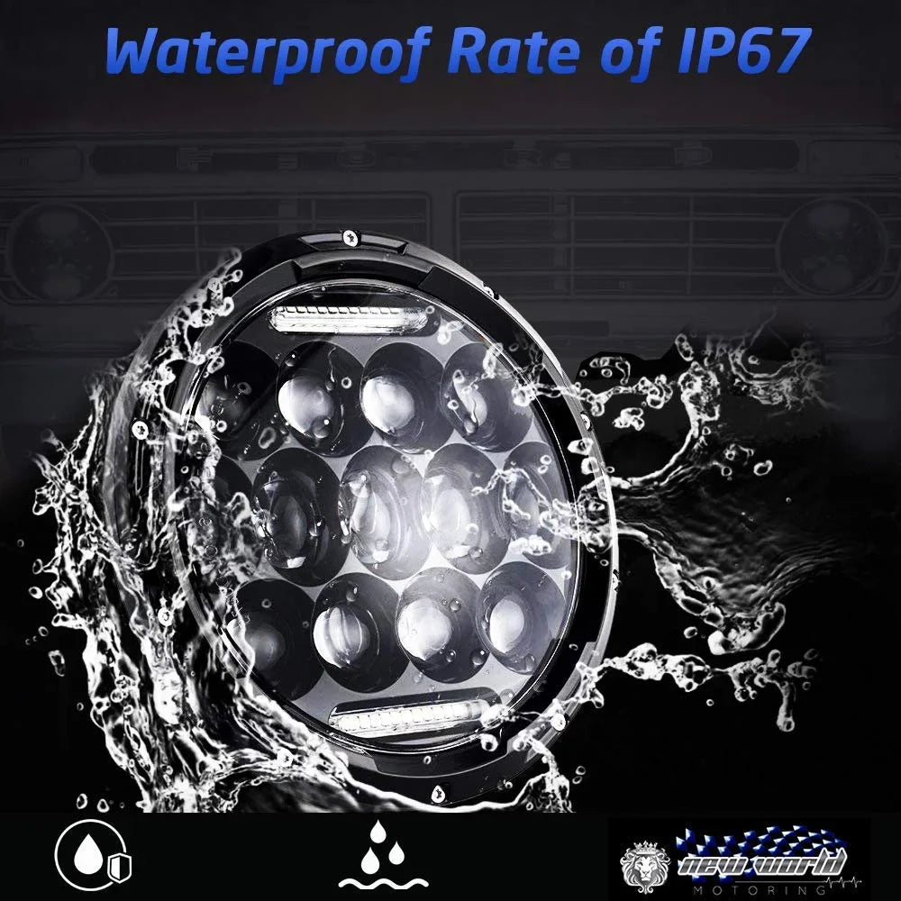 Jeep Eyes Hi/Lo Halo H6014 with for Headlights 2PCS 7 H6017 Wrangler H6024 Angel Inch H6015 Beam