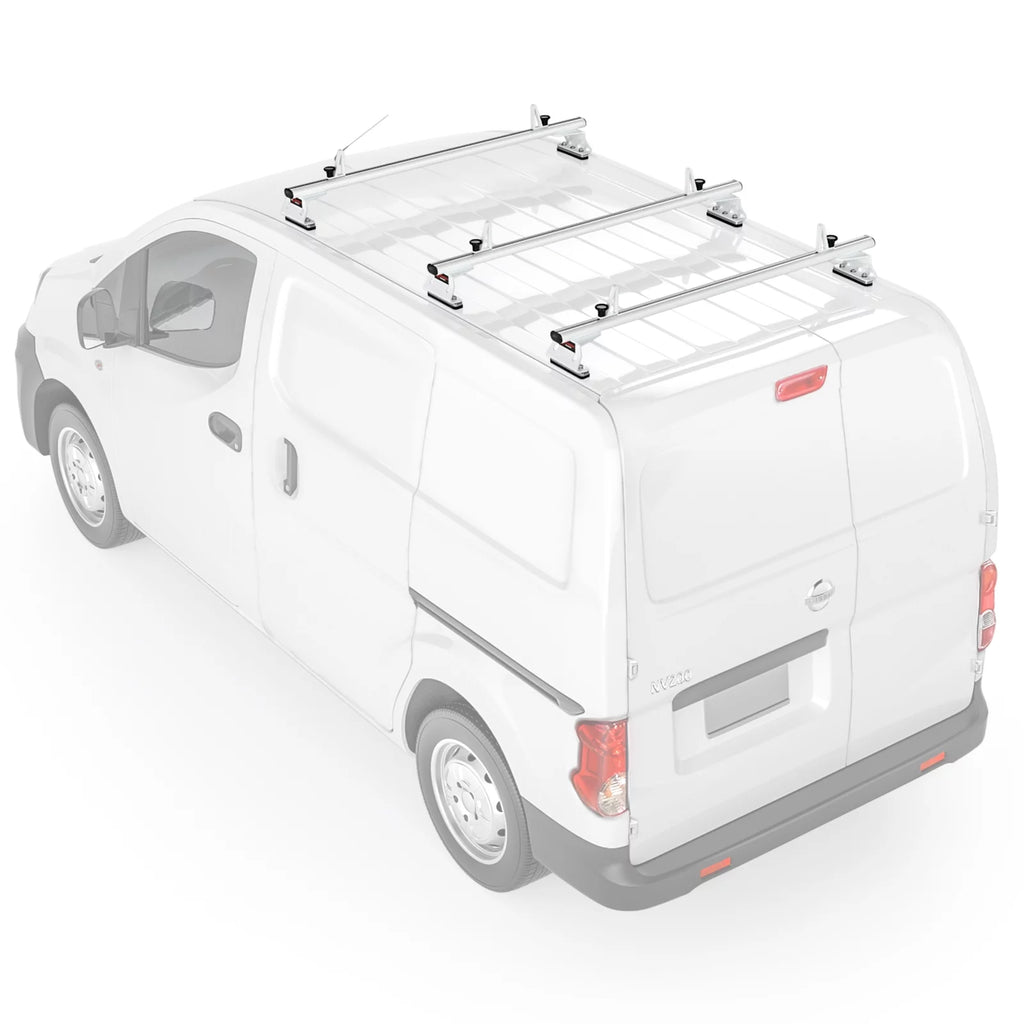 50'' Roof Rack Model AX312 Connect/ 2014-On Fits City Express, -Racks Cross Van - Transit for NV200/ White 2013-2017 3 Aluminum 2013-On Bar Bars