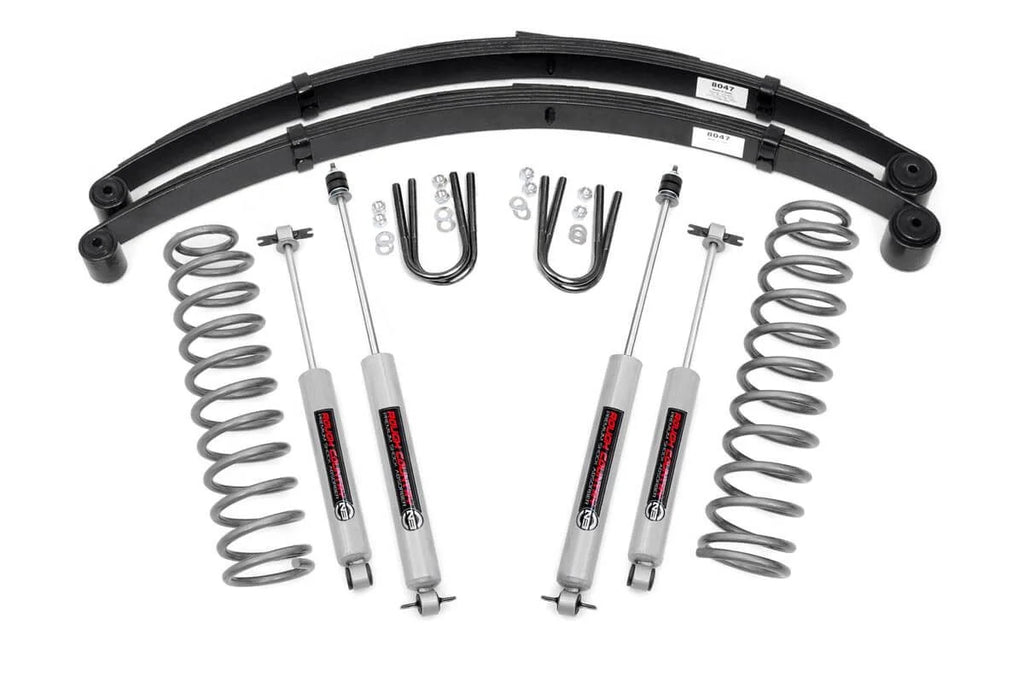 (fits) | Shocks Country Cherokee 1984-2001 3" Jeep Springs Rough | | Lift Kit Leaf 630N2 System N3 Suspension