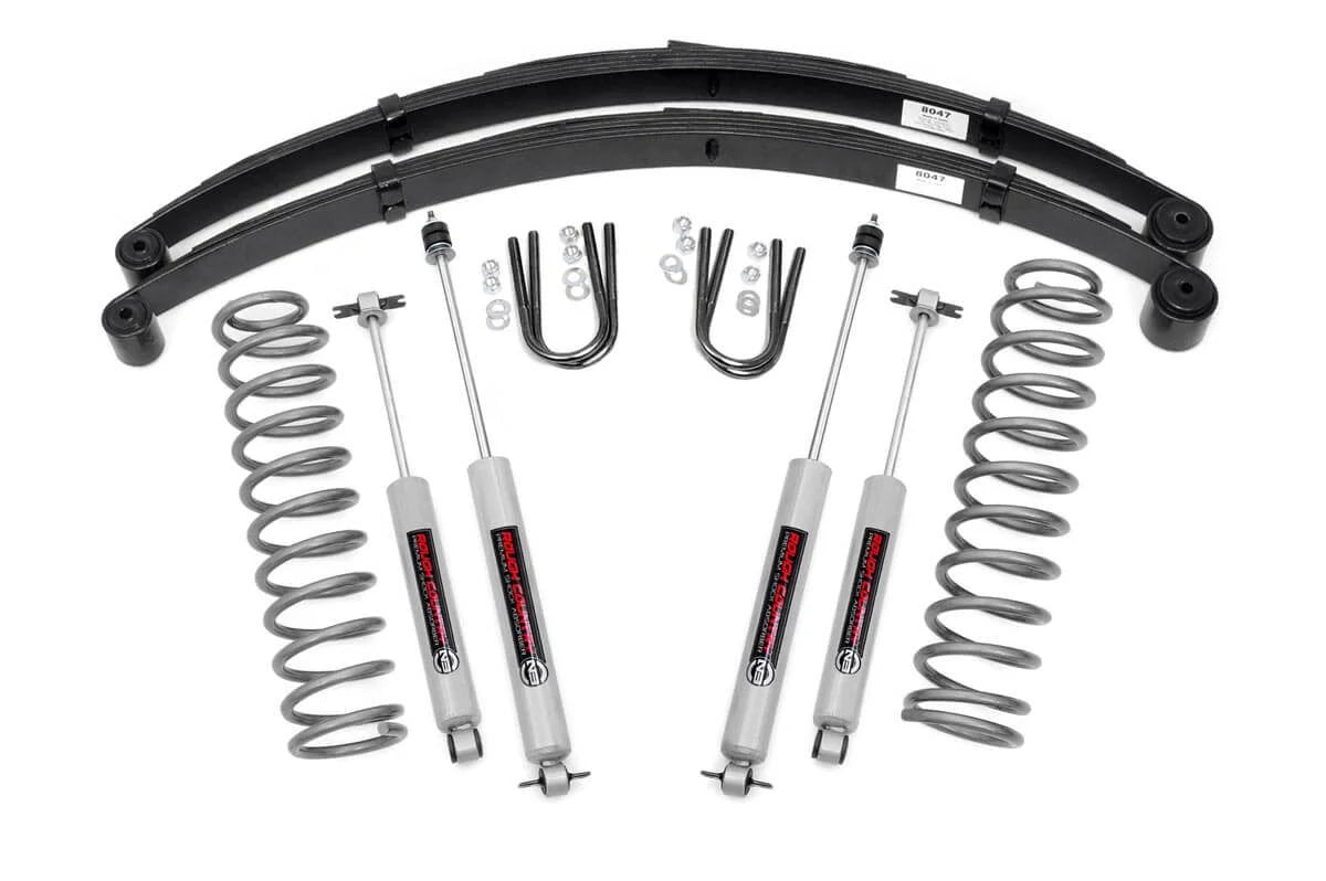 (fits) | Shocks Country Cherokee 1984-2001 3" Jeep Springs Rough | | Lift Kit Leaf 630N2 System N3 Suspension