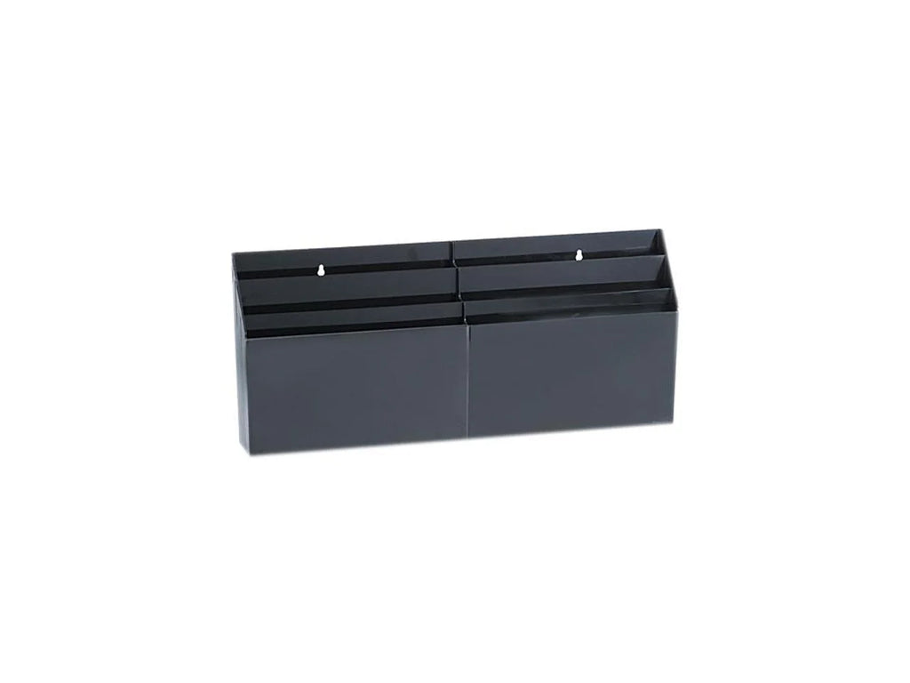 Rubbermaid x 5/8 x Organizer, Six-Pocket 96060ROS 24 1/2, 3/4 Black Optimizers 11 2