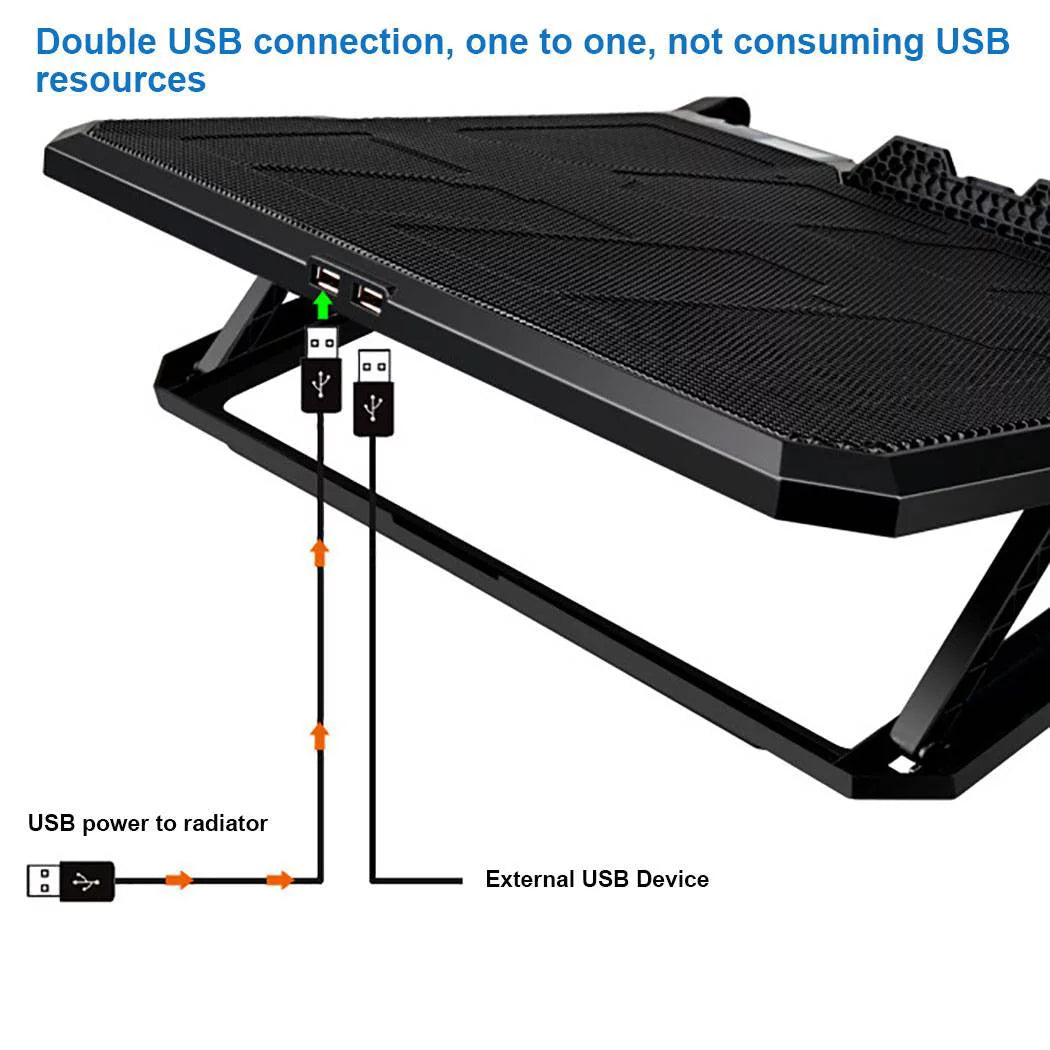 Conditioner Air Computer Laptop Cooling Notebook Portable Cooler Usb Fan Pad "Happyline"