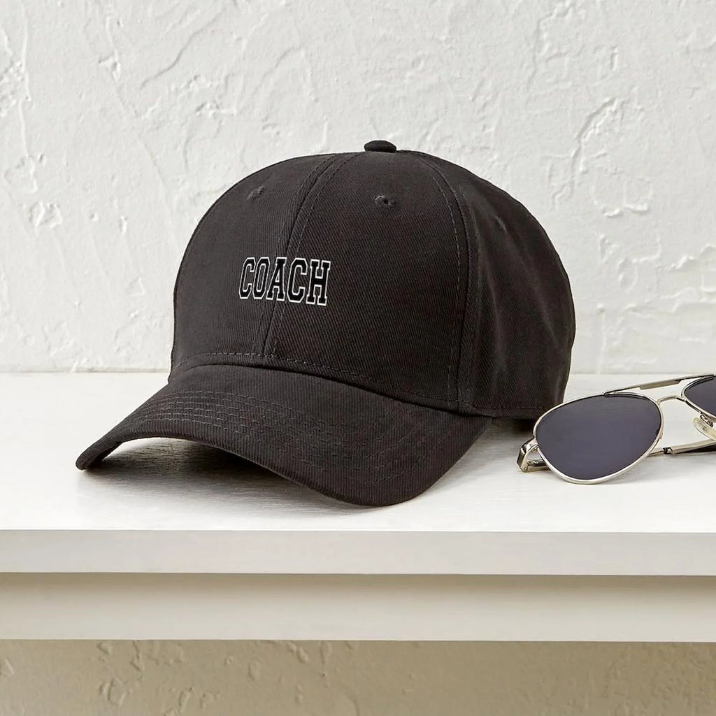 '- Printed CafePress Coach - Hat Black Cotton Cap Black Canvas Baseball Adjustable