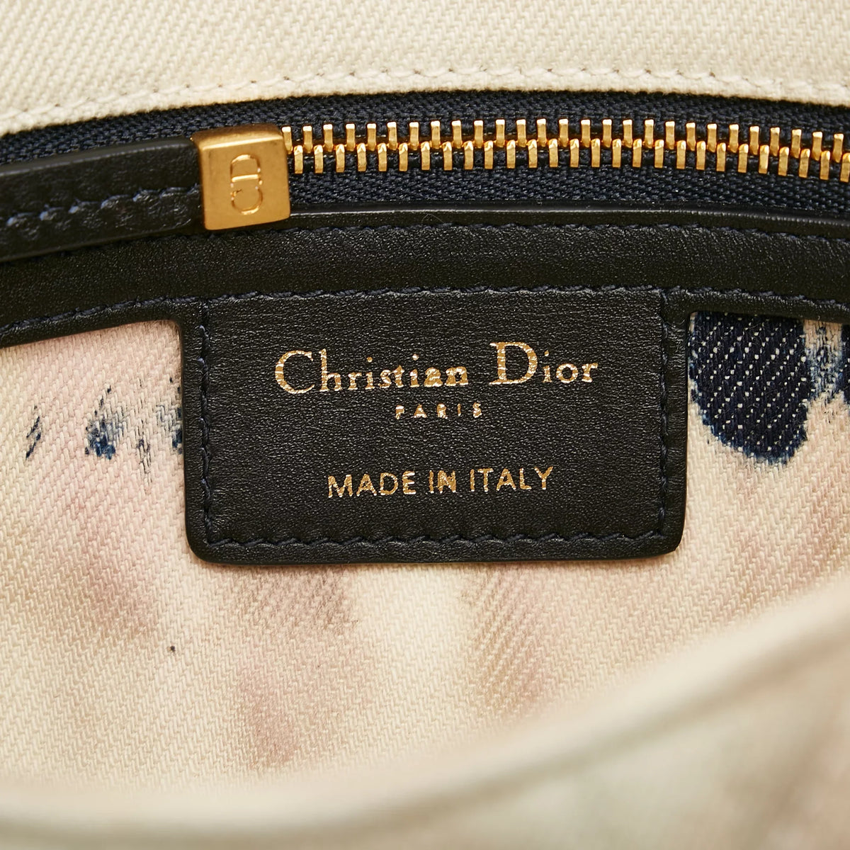 (Good) Fabric Caro Tie Authenticated Small Pre-Owned White Bag Denim Crossbody Dior Dye Unisex