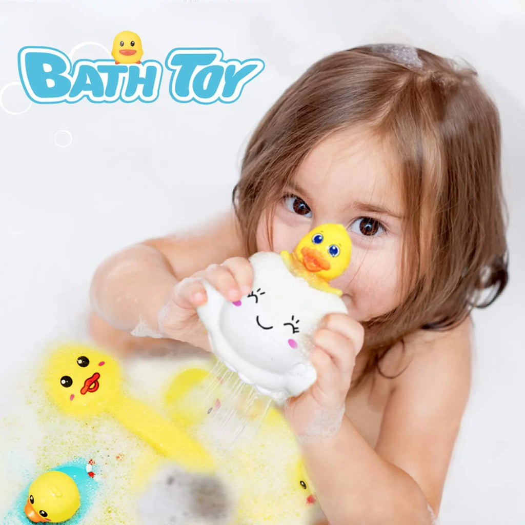 Boat, Bath Fun Toys, Gifts Fishing for Toys Bath Spray Bathtub liquid Toy, 9 Baby Little Toys Kids, Squirters, Pcs Bath for Best Duck Net, Kids