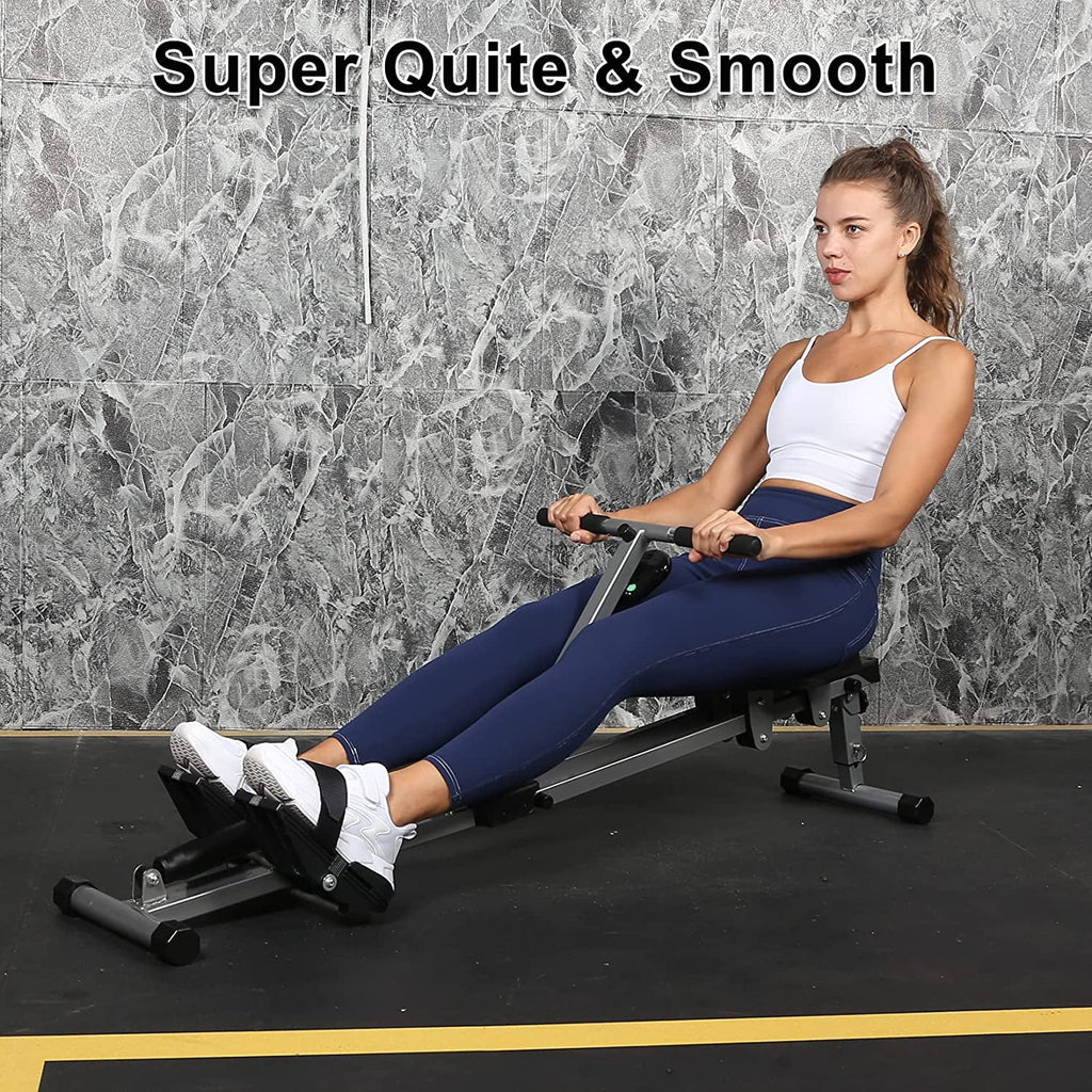 Machine YSSOA Rowing Maximum of Monitor Ergometer, Fitness Digital and 260 Load, lbs Black Rower