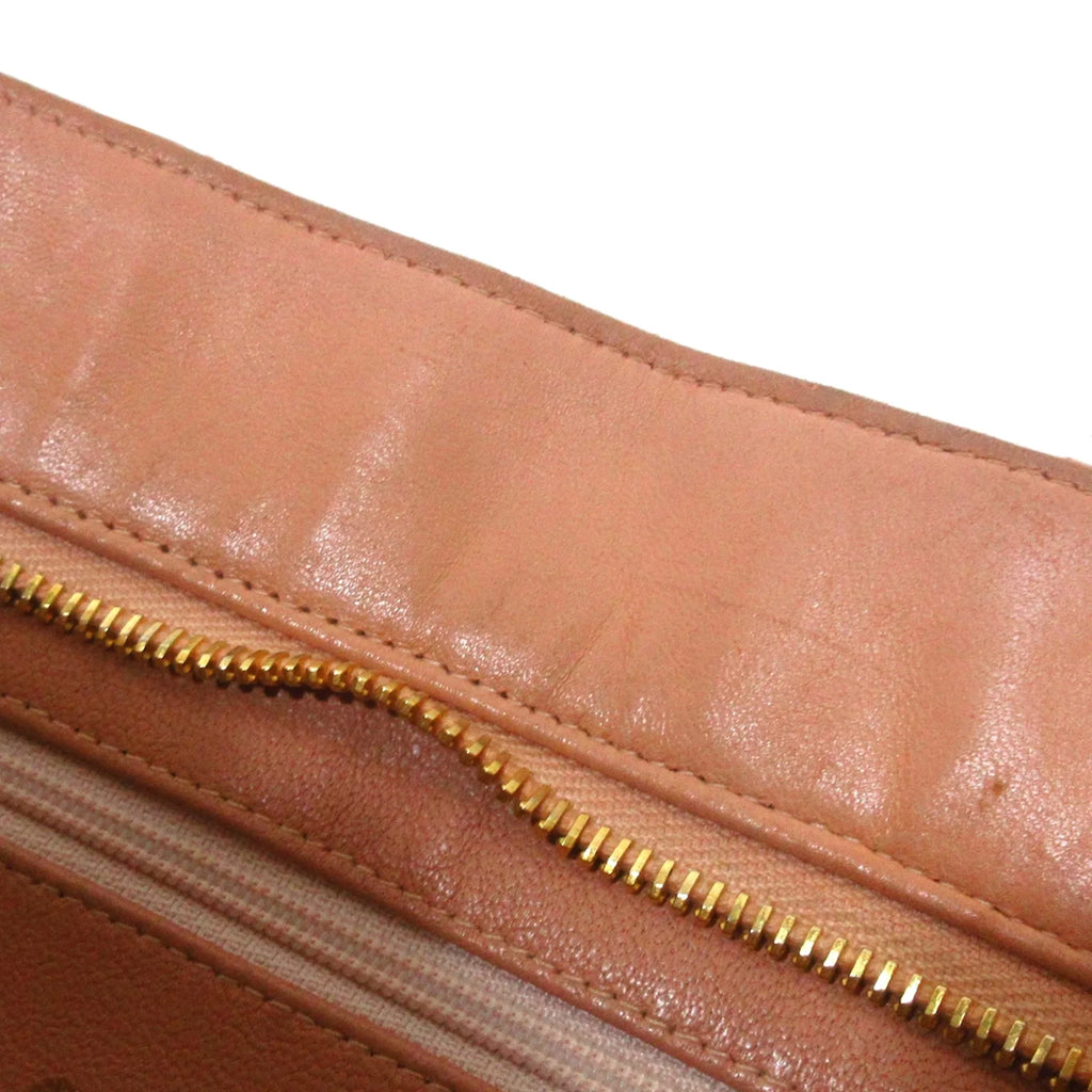 Orange Lambskin Bag Medallion Tote Tote Women Authenticated (Good) Leather Pre-Owned