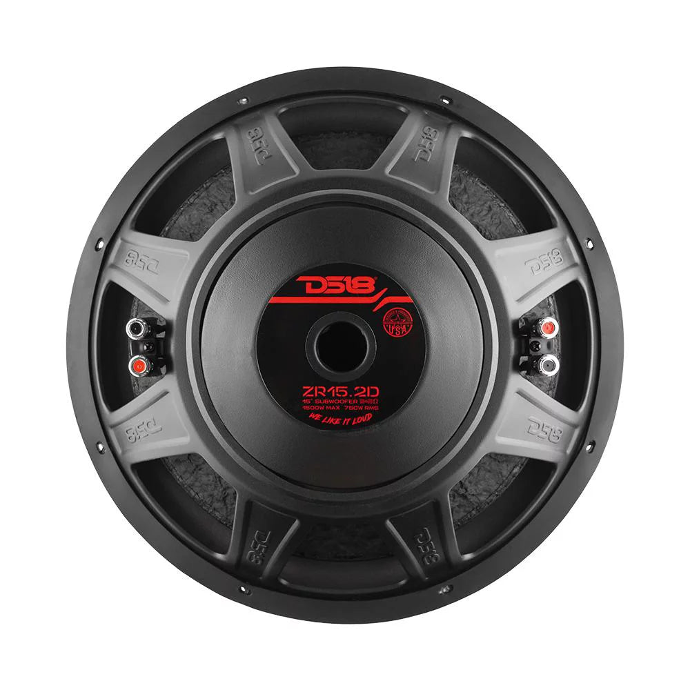 Single 15" 750W Subwoofer 2 ZR15.2D Series Ohm Z Elite Dual Max DS18 1500W
