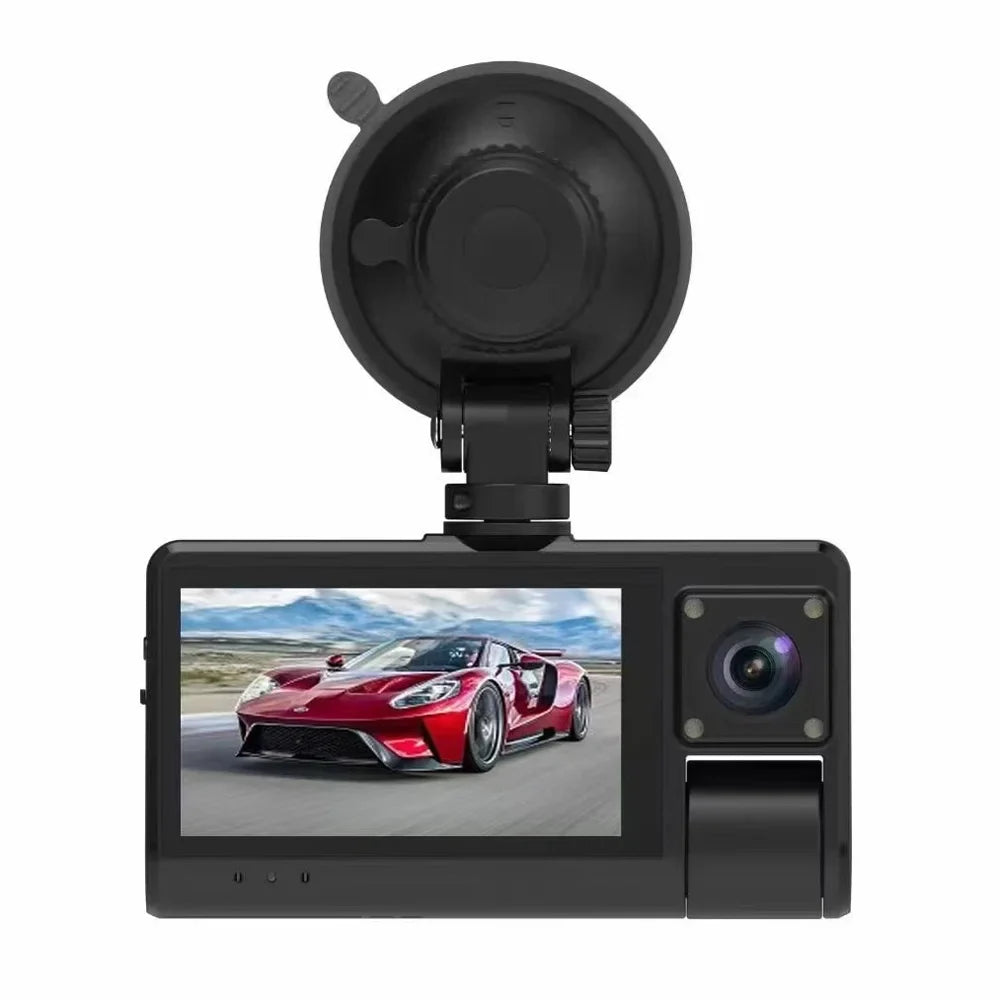 Video Auto Connectivity - Safety - with Recorder 3-in-1 Rearview Camera, Dash Clear Recording, Screen Wide Touch Cam Angle Driving Mirror WiFi