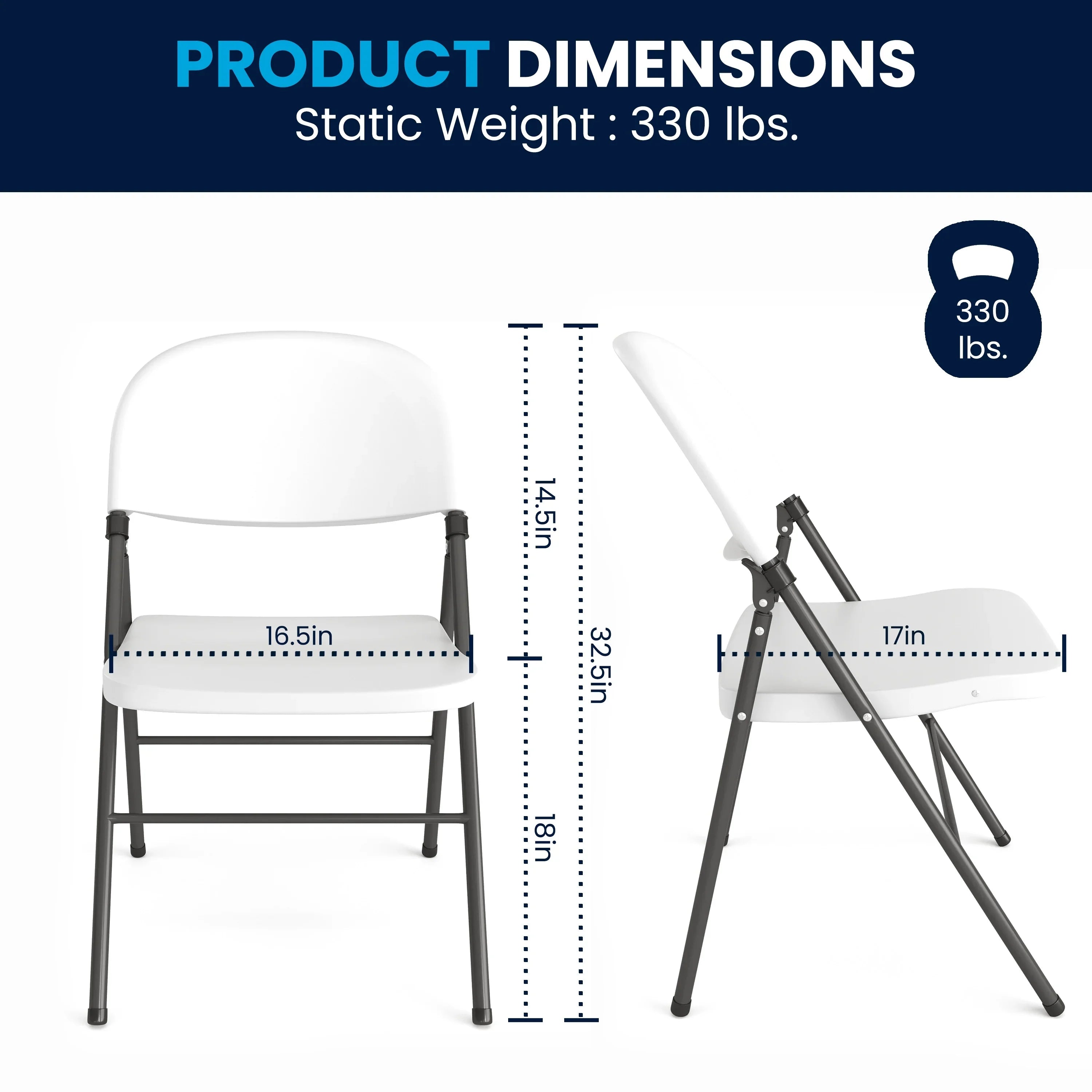 Folding Flash Series Charcoal lb. Plastic Capacity Granite White Furniture with 330 Frame Chair