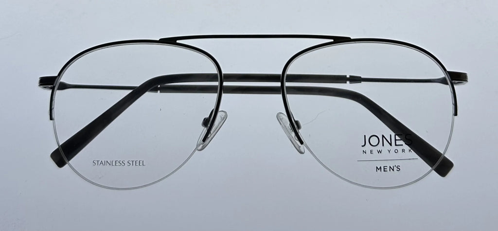 Mens 53mm New Frame. Jones J359. Rimless Aviator York Eyewear Gunmetal Metal