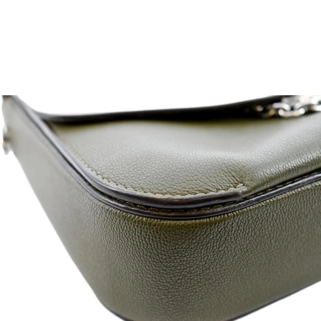 Khaki Leather Calfskin Green Saddle Very Bag Shoulder Pre-owned