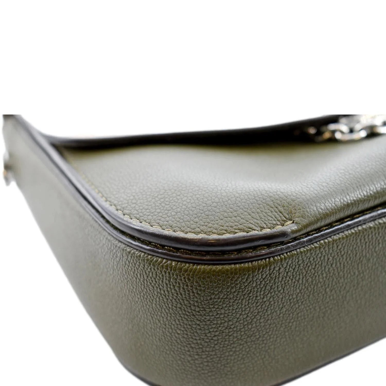 Khaki Leather Calfskin Green Saddle Very Bag Shoulder Pre-owned