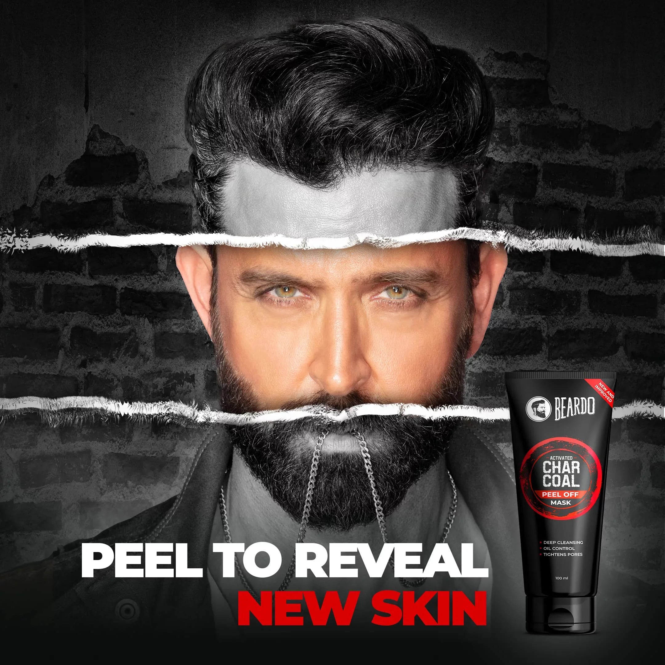 Blackhead & Detox for Activated Suitable & Charcoal | Removal Peel Skin Fights | Beardo Tan | Off Pollution, Mask Men for Mask Dirt | 100ml Sensitive
