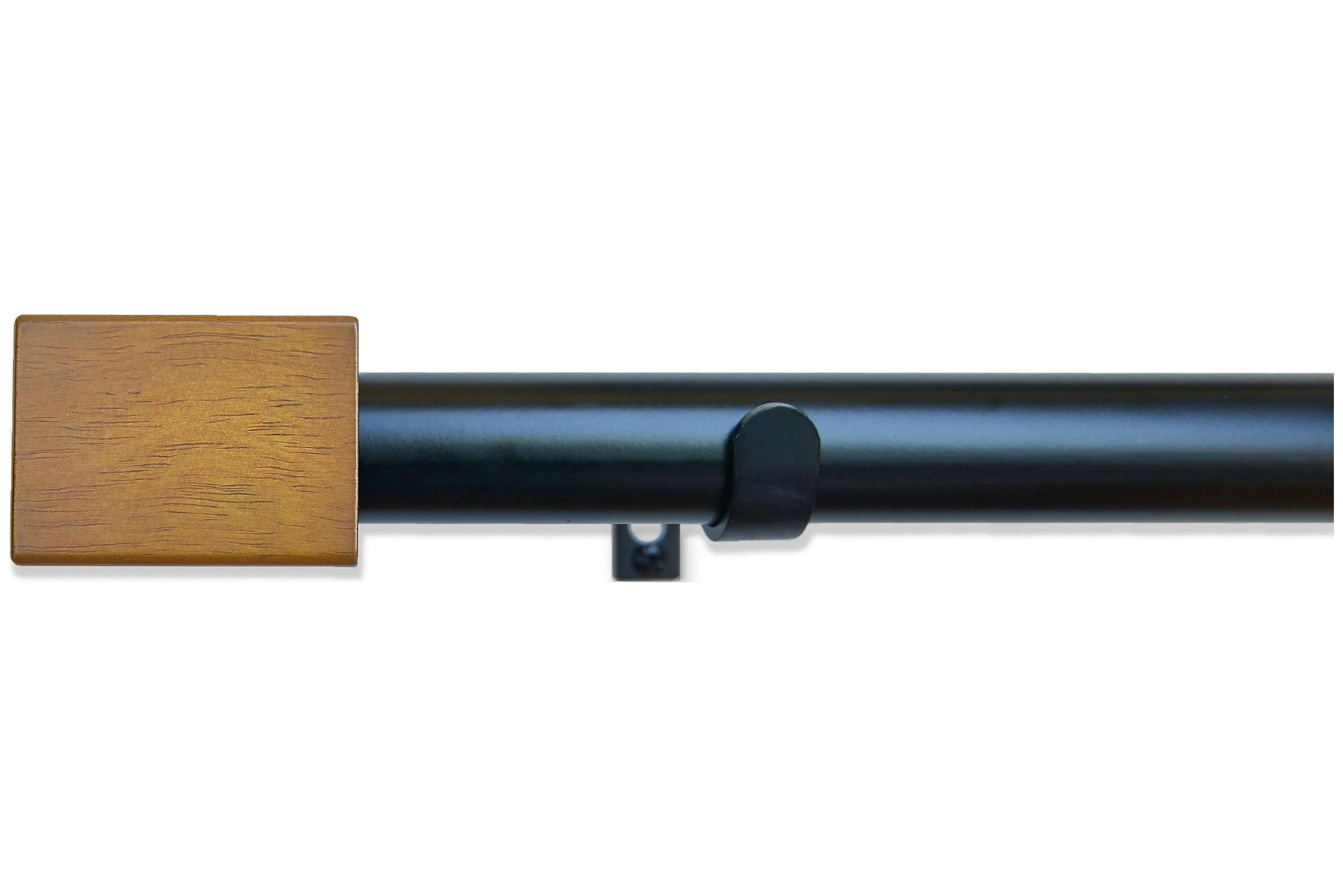 Rod Window Wood Set, 120-inch, Curtain Black to Rectangle Avenue Matte 66 Linen Single