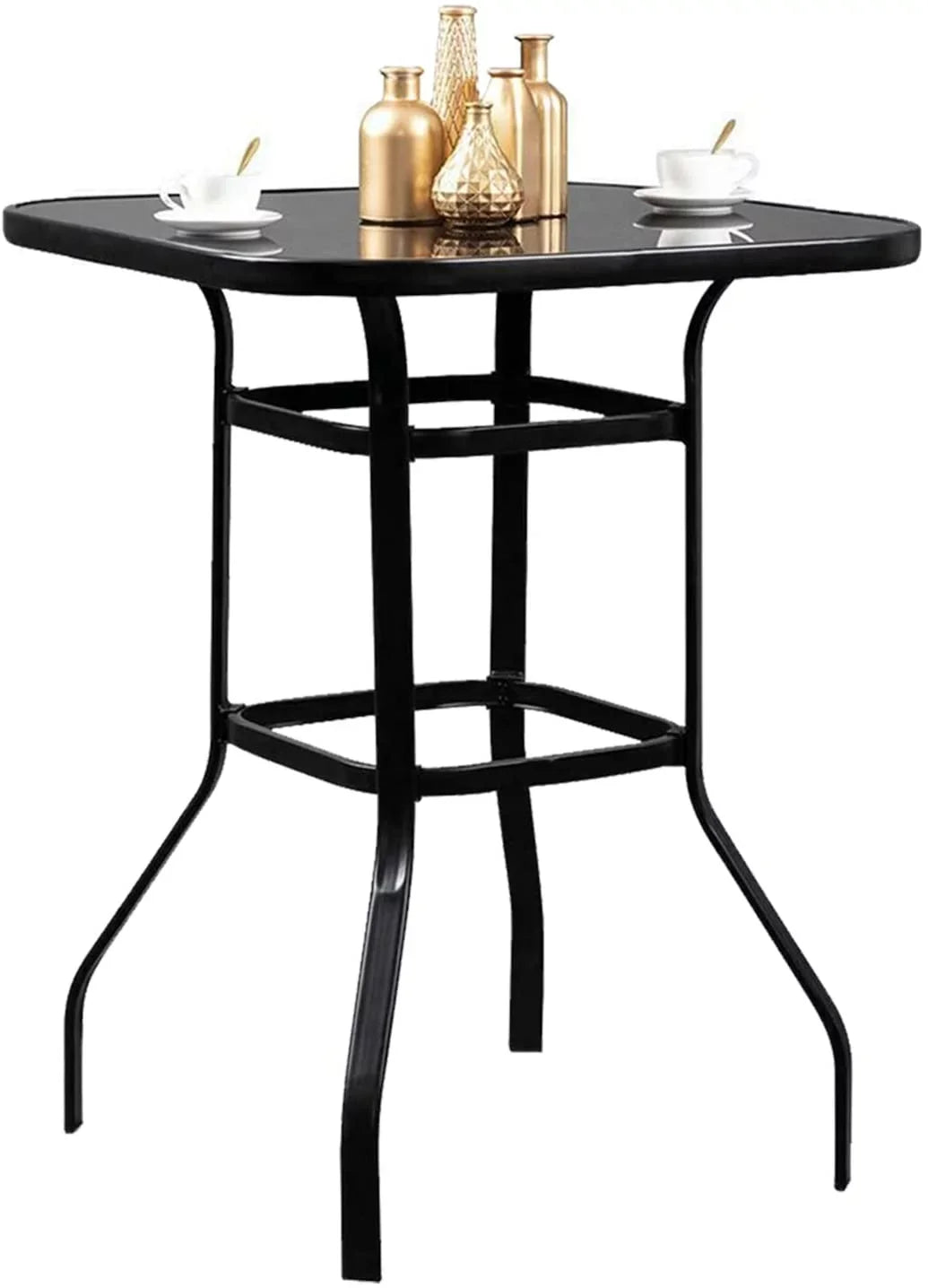 Table Glass Bar Sturdy Solid For Poolside Adonis