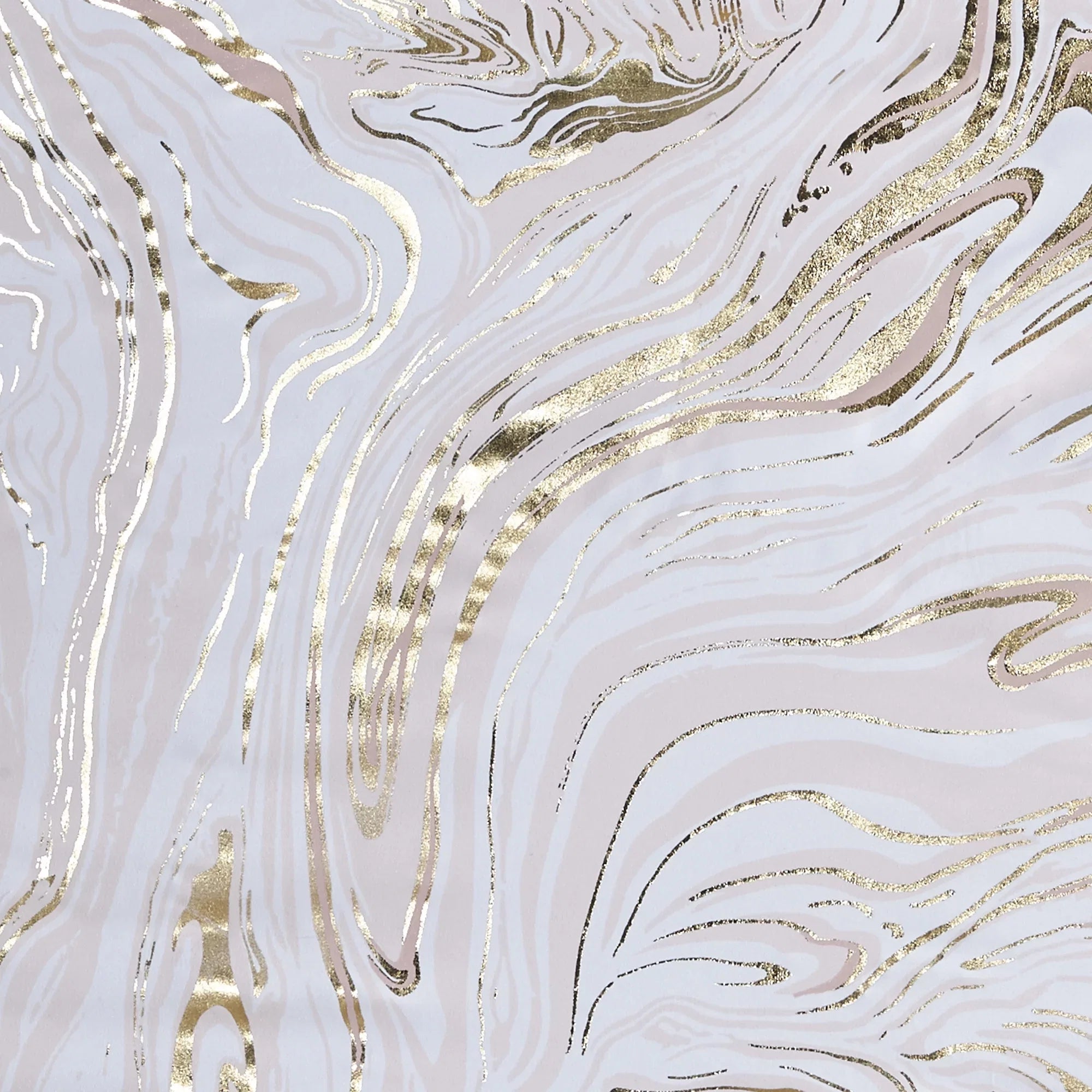 Printed 50x84" Metallic Total Intelligent Grommet Blush/Gold, Blackout Top Design Marble Curtain, Rebecca
