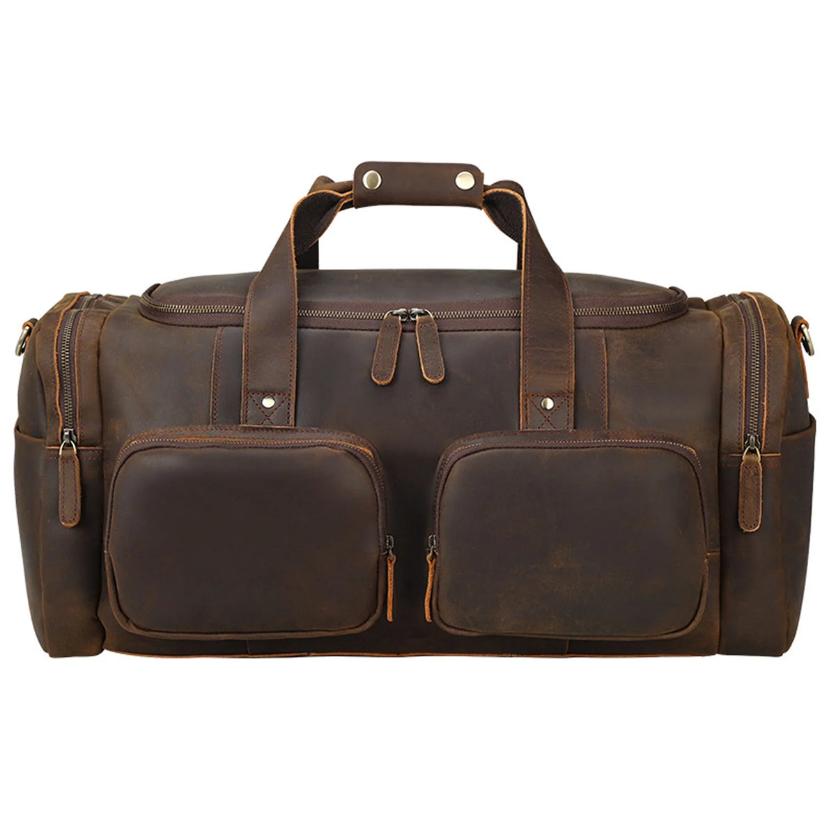 Travel Shoulder Leather Bag, Bag, Full Grain Bag Duffle