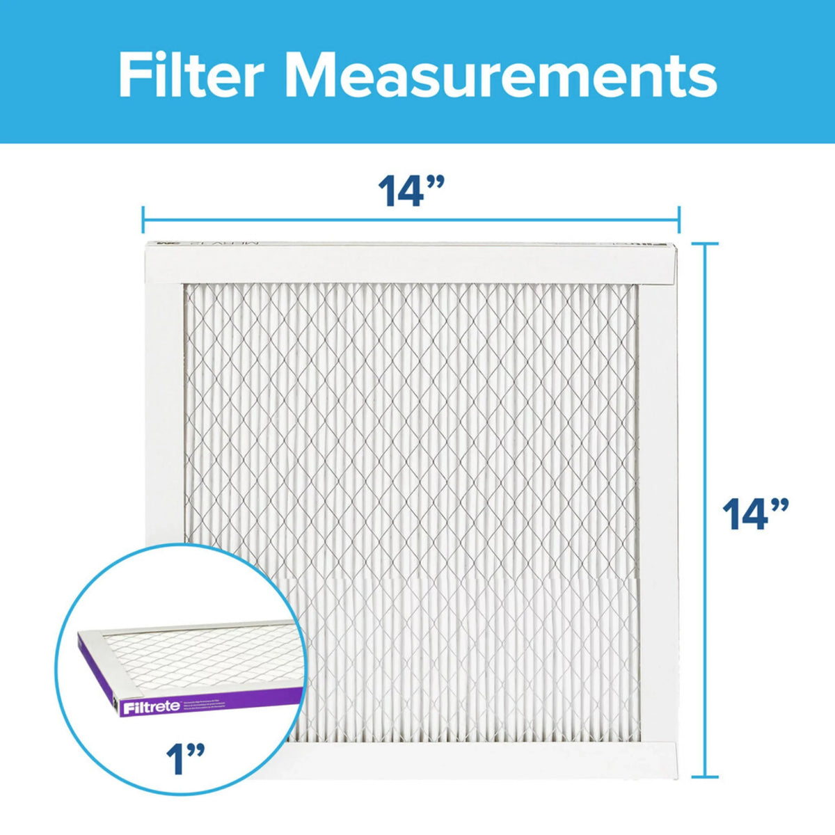 4 14x14x1 Allergen Reduction, MERV Filter, MPR Advanced 12, Filtrete 1500 Filters Air