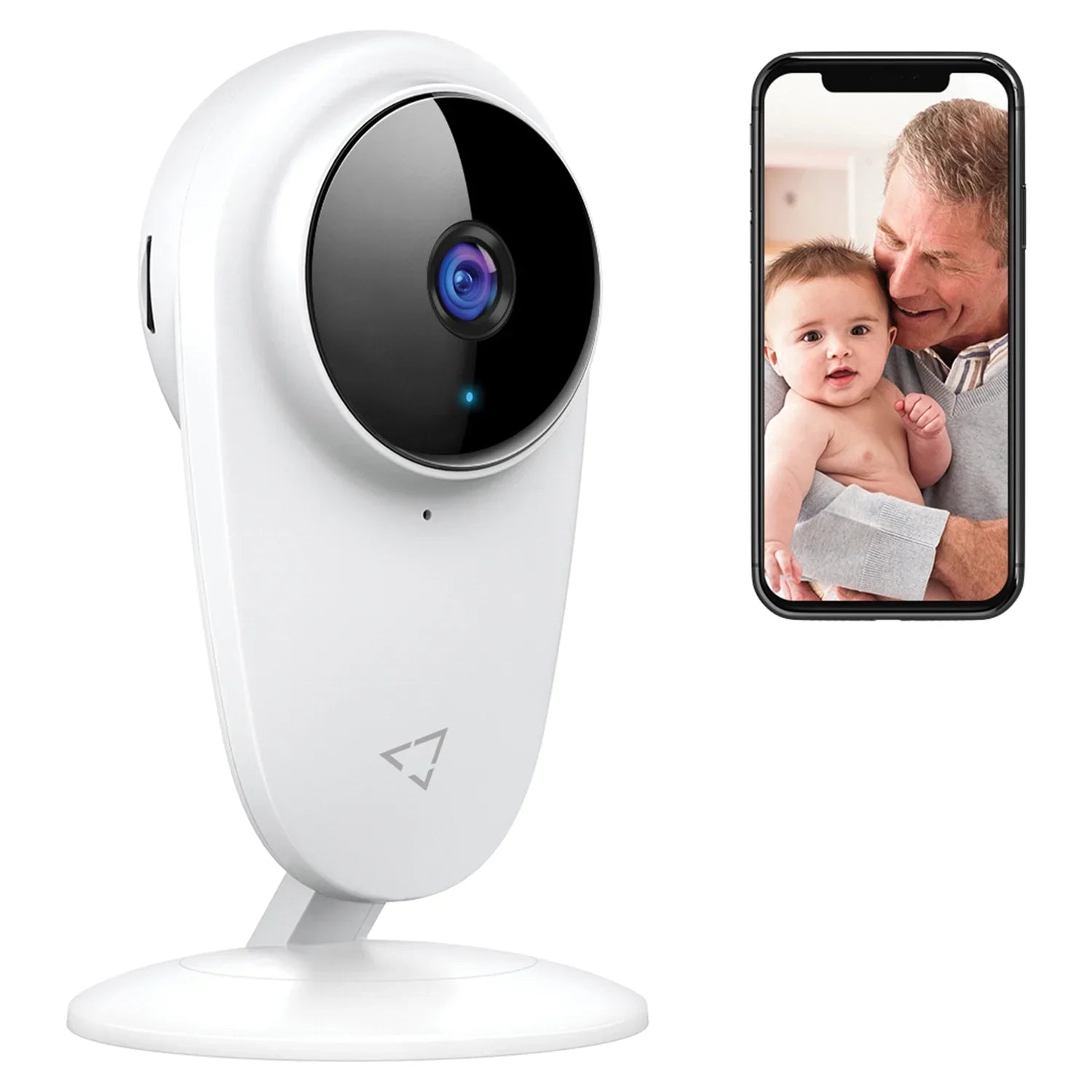 Vision, with Baby WiFi Night Home Smart Security 1080P White Indoor Victure Color Monitor, Camera