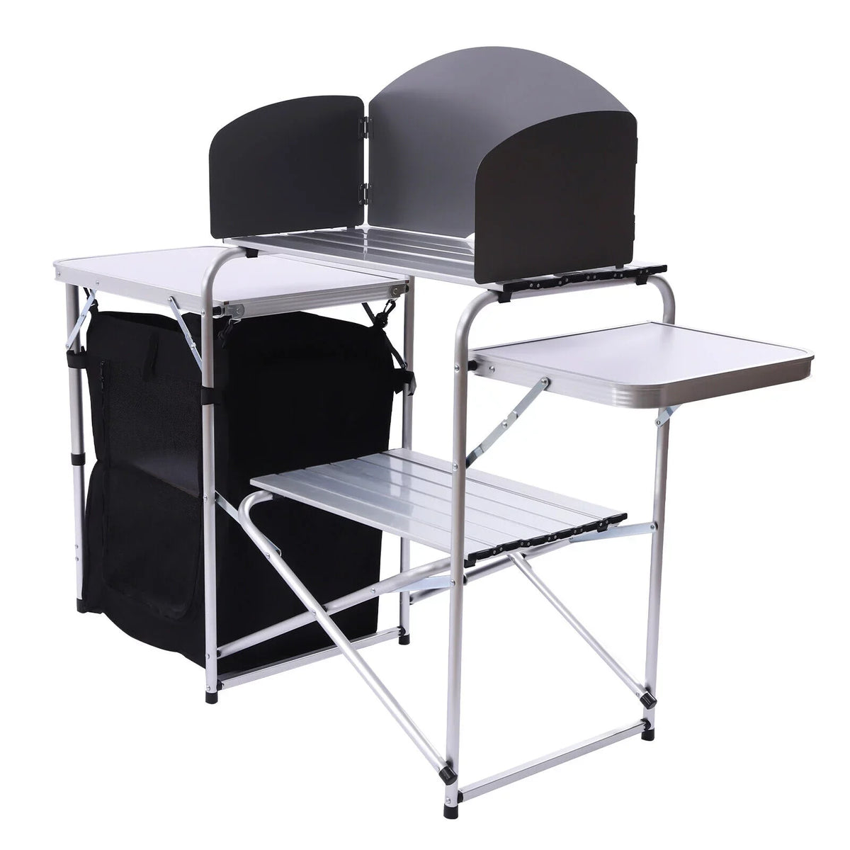 exterior with Detachable Table Windscreen DENEST Kitchen Camping Table Folding Cooking