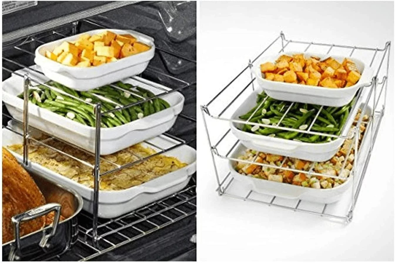 | Rack Lifter Roasting Saving Turkey For Oven Baking Space (1) Rack Multiple Includes Roasting Collapsible Turkey Rack Oven & (1) Oven | Tasks 3-Tier Rack And Lifter &