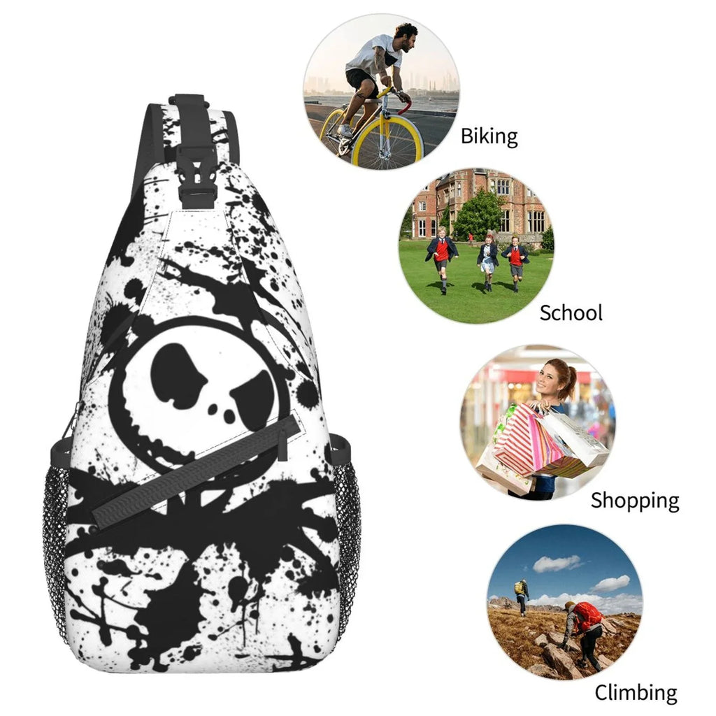 Crossbody Women The Nightmare Gifts Skellington Bags Backpack Sling Shoulder Hiking Unisex Travel Men Bag Before Chest Jack Christmas Daypack For