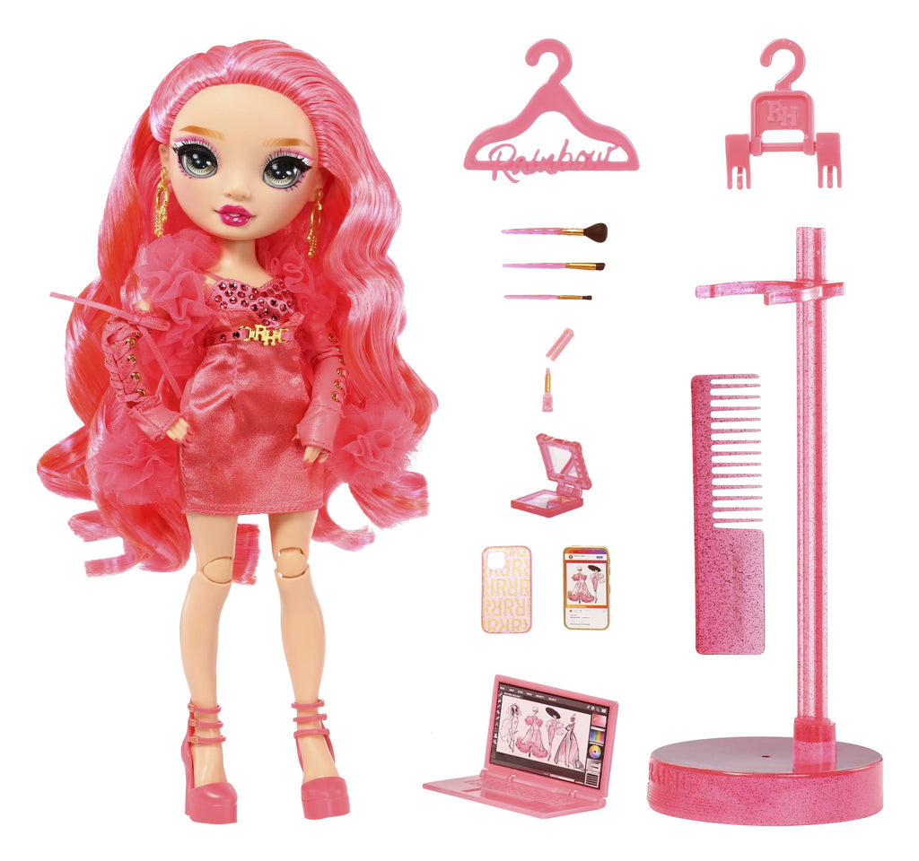 Fashionable 4-12 Pink Fashion Outfit Years 10+ Priscilla- Rainbow Accessories. Play Old for Great Colorful High Gift and Collectors Doll. & Kids