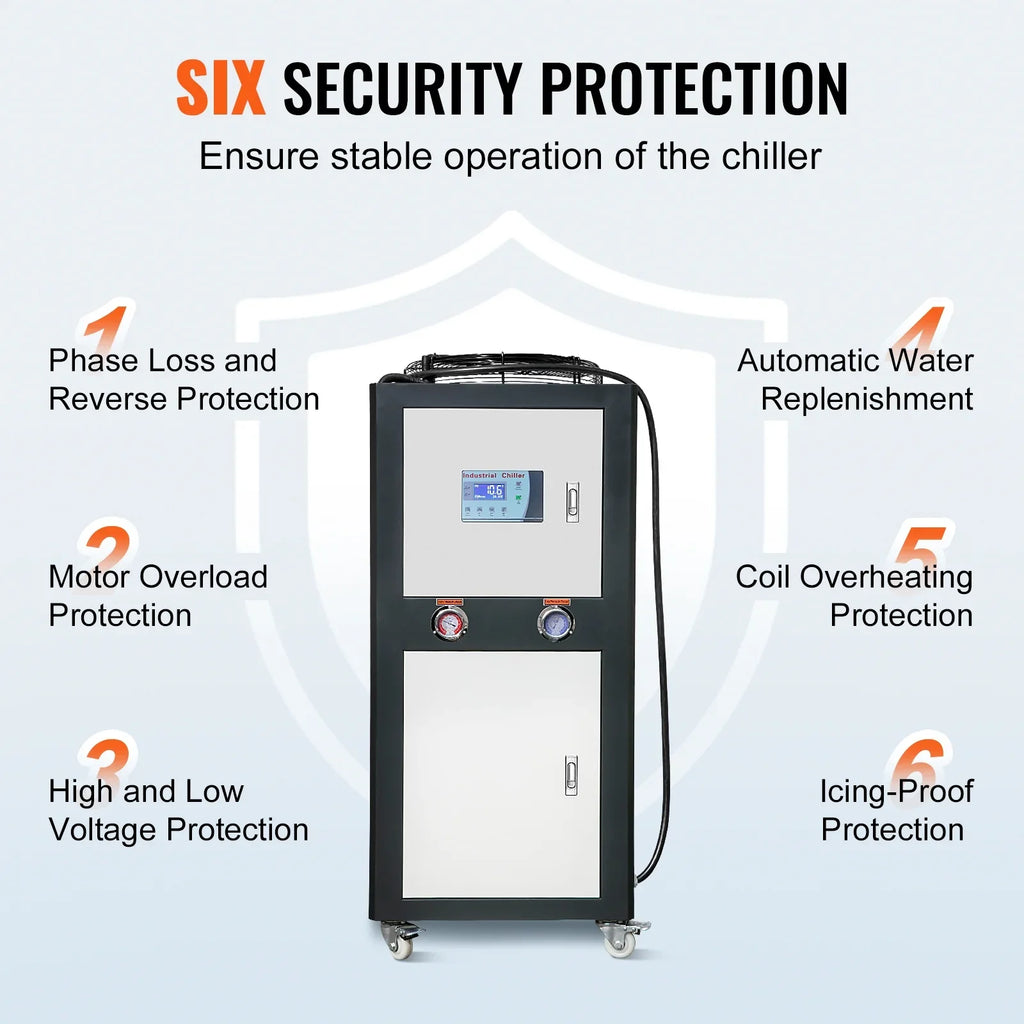 liquid Chiller 9.4HP liquid 16 Gal Cooling for SKYSHALO 60L Air-cooled Industrial