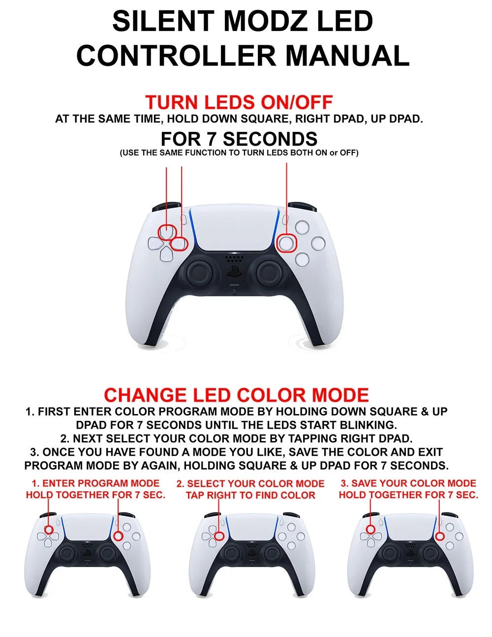 PS5 Custom Buttons Wireless Silent Light Flag for Controller Modz Up