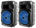 BOOM8 Party Wireless w/Bluetooth Technical (2) Portable Speakers 8" Pro