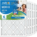MPR to WICKED AC Filters 18x25x2 Made 18x25x2 CLEAN Air by Filter Pleated 8 5 & Furnace MERV Conditioner Electrostatic FPR Premium Air FILTERS USA Comparable AIRX AIR. Filter HVAC 700 6 Pack