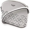 white perforated MEDIUM Spade sylvia Kate optic CROSSBODY DOME