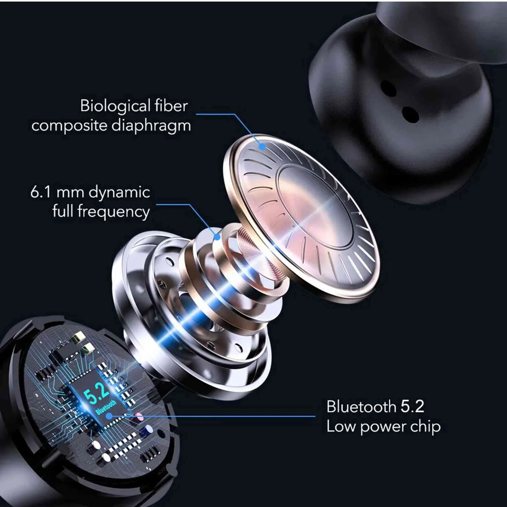 Charging UrbanX Moisture Black, + 5.2 Wireless Balanced, Yoga with Connection, IPX5 Smart Boost Bluetooth Bass Connect, Fits Lenovo Dual Earbuds Case, True Resistance, Bluetooth Tab