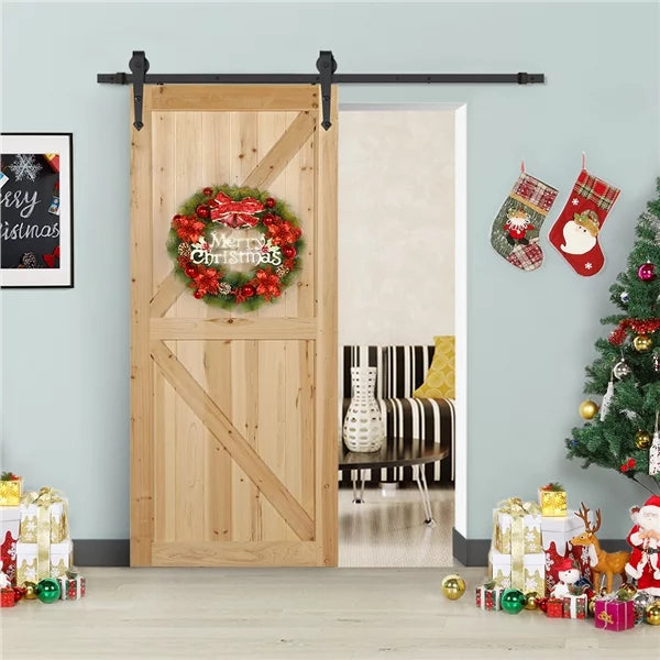 Hanging Kit Ft 6 Barn Hardware Easyfashion Arrow Sliding Steel Design Track Door Black Single-door