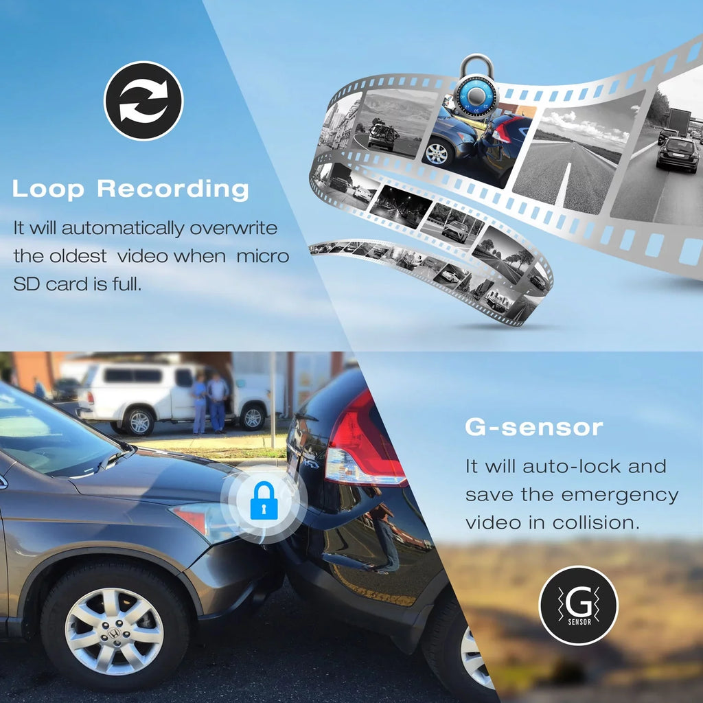 Cam for with Dash Camera 10-inch Black Mirror Touch Backup Waterproof Full Mirror Rear Screen Camera View IPS Cars 1080P