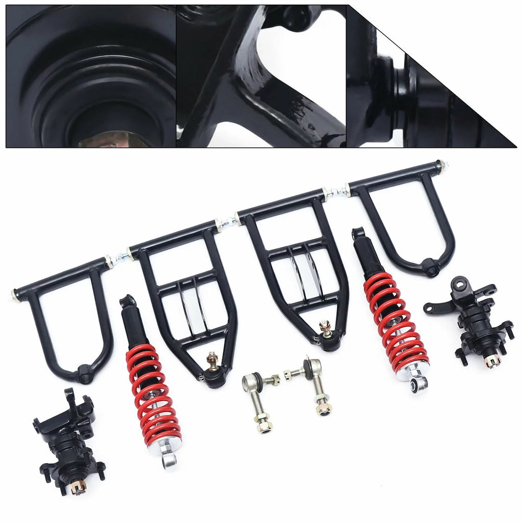 Swing Kit Swingarm For Go Steering Suspension A-Arm Knuckle Kart Buggy Arm Kart Spindle For Front /Go Upper/Lower Bike Upper/Lower Swingarm Quad Arm Suspension Assembly Upper&Lower