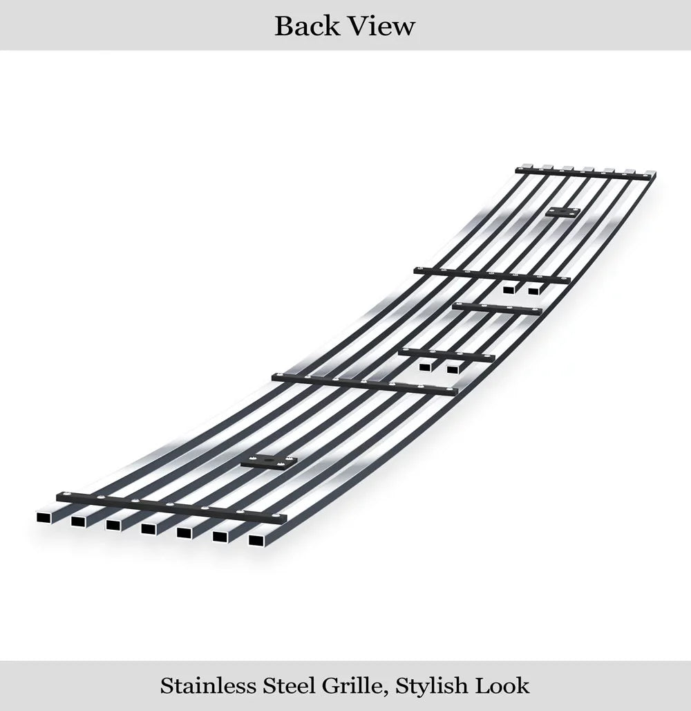 2003-2005 4Runner Grille Premium Steel Billet with Chrome Fits N19-S52456T Bumper Lower Stainless Toyota 8x6