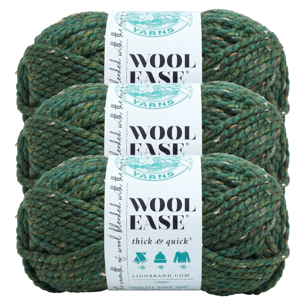 Super Acrylic, Wool-Ease Yarn Brand Green Kale & Pack Bulky Yarn 3 Wool Quick Lion Thick