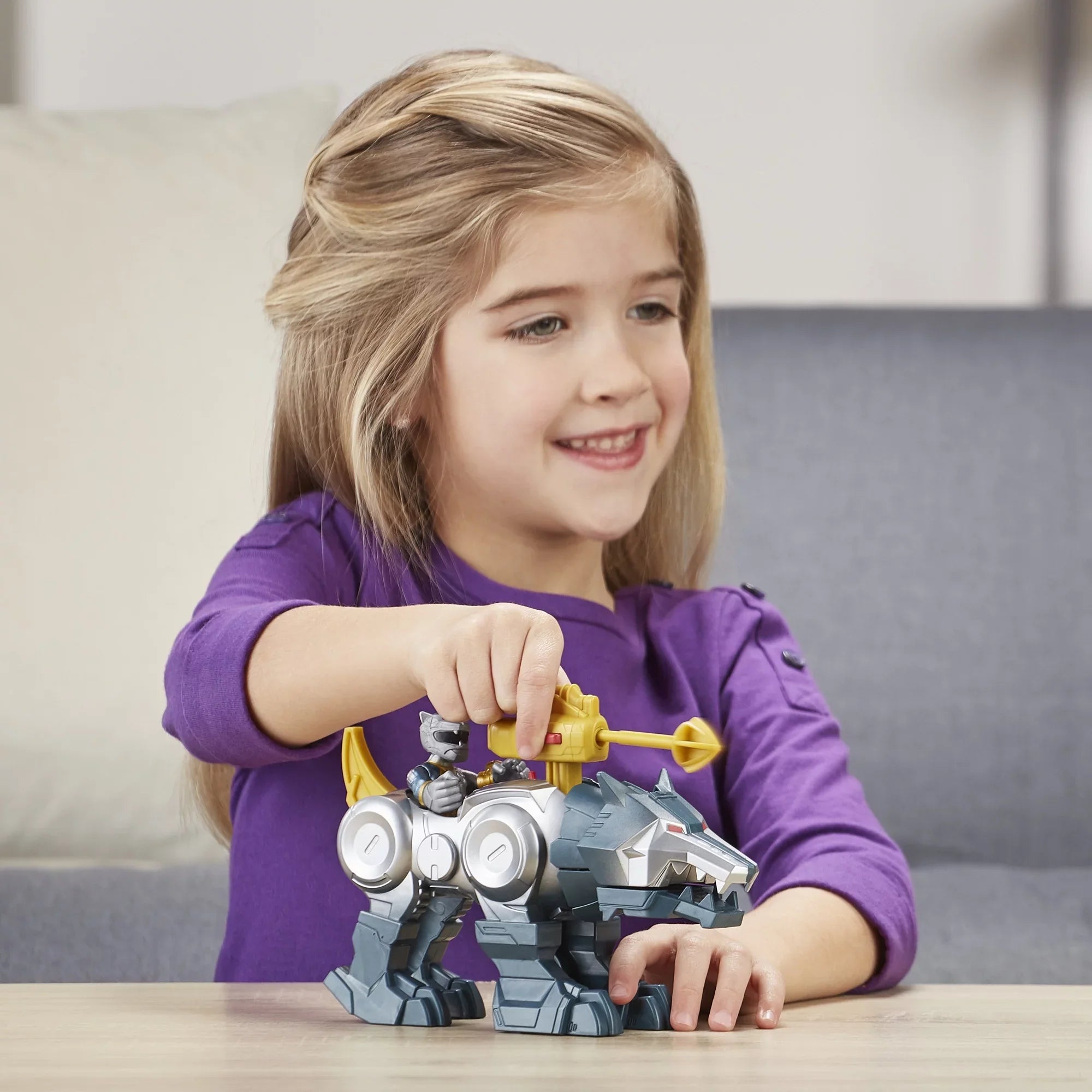 Silver 2-Pack Zord Playskool and Heroes Rangers Power Wolf Ranger Figures