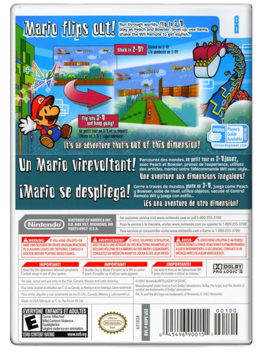 Nintendo Paper Mario Wii Pre-Owned Super -