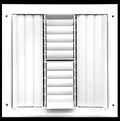 Vertical/Horizontal X 17.65"w Full Adjustable X Dimensions: HVAC 17.65"h Cover 4-Way Direction Duct Air Control Aluminum Curved 16"w Diffuser Outer - - Vent Supply Blade Airflow 16"h