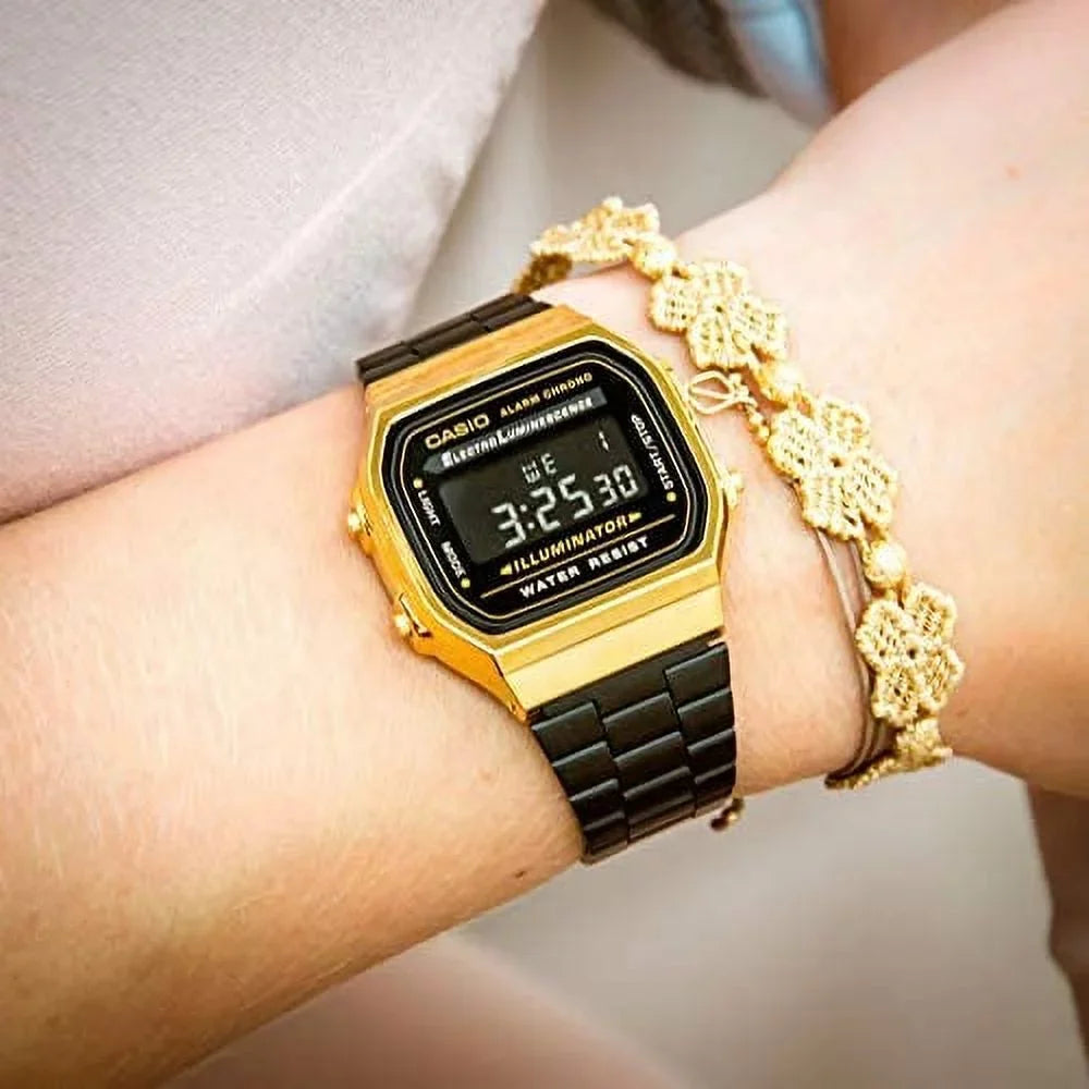 Silver Watch A168WEM-7VT Digital Vintage