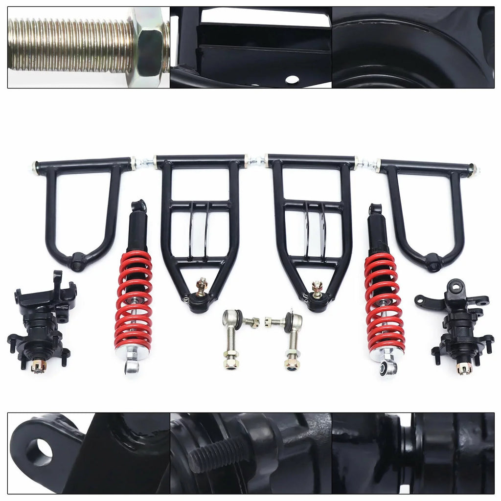 Swing Kit Swingarm For Go Steering Suspension A-Arm Knuckle Kart Buggy Arm Kart Spindle For Front /Go Upper/Lower Bike Upper/Lower Swingarm Quad Arm Suspension Assembly Upper&Lower