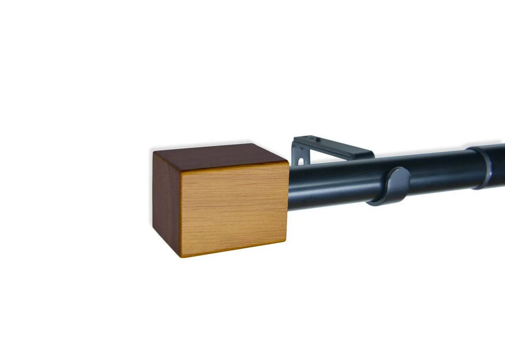 Rod Window Wood Set, 120-inch, Curtain Black to Rectangle Avenue Matte 66 Linen Single
