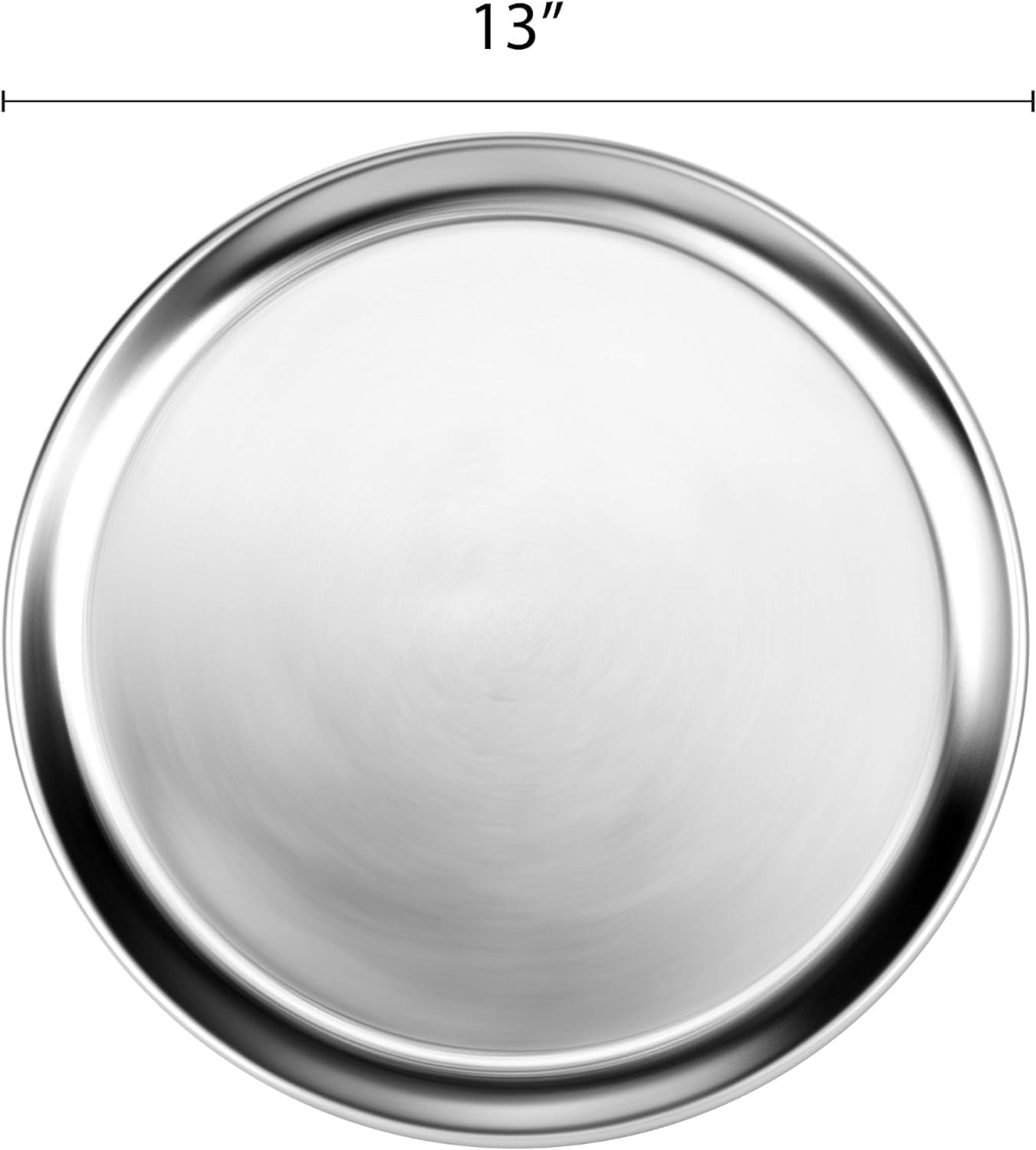 Pizza Kitchen TrueCraftware- Rim- of Tray Wide Pizza Aluminum Pan Tray 3 Pan Set Bakeware Pizzeria & Tray Home Round Pizza Tray 13” Round Baking Baking for Restaurants